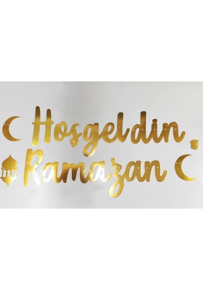 Hoşgeldin Ramazan Banner Uzun Yazı Kaligrafi