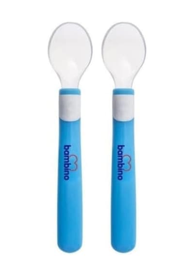 Bambino Silikon Ikili Kaşık  P0406 Mavi
