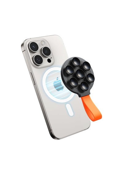 Manyetik Vantuz Telefon Montajı, Magsafe İçin Silikon Telefon Kılıfı Kavrama Standı Tutucu, Eller Serbest Ayna Duş Telefon Tutacağı Dağı Fit İphone 16 Pro Max, Tiktok Creator Videolar