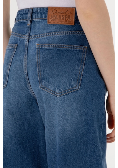 U.S. Polo Assn. Kadın Mavi Loose Fit Jean Pantolon 50304259-DN0022
