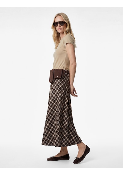 Koton Slim Fit Kısa Kollu Bisiklet Yaka Pamuklu Tişört Kahverengi 6sak50261ek Kahve