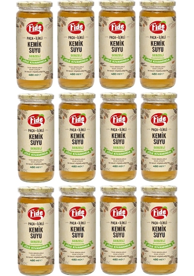 Fide Paça + İlikli Kemik Suyu Jöle Kıvamında Sebzeli 12 x 480 ML