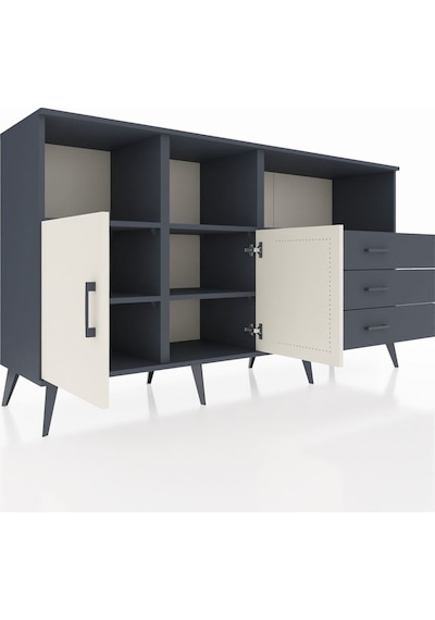 Hyperion Konsol 5 Raflı 3 Çekmeceli 2 Kapaklı 176x44x99 Antrasit- Antrasit-aytaşı/antrasit Hyperion Konsol 5 Raflı 3 Çekmeceli 2 Kapaklı 176x44x99 Antrasit- Antrasit-aytaşı/antrasit
