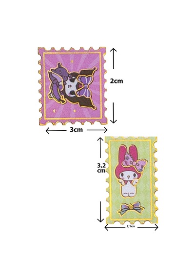 Kuromi Ve My Melody Pul Sticker Diğer