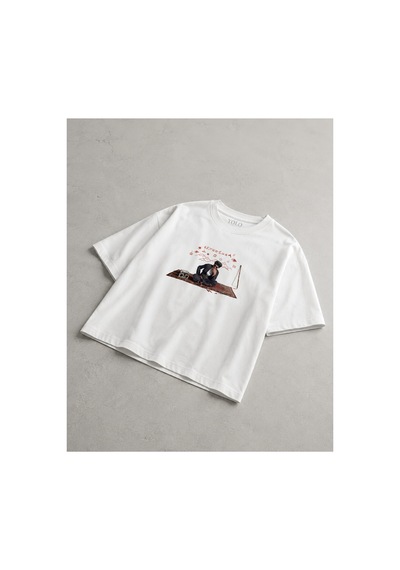 Yolo Street Özel Tasarım Etnik Halı Motifli Oversize Beyaz %100 Pamuk Erkek Tişört Vintage Streetwear 1abeyaz
