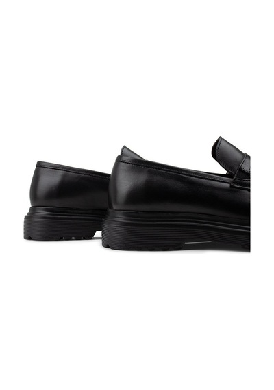 Deery Hakiki Deri Siyah Loafer Erkek Ayakkabı Siyah (540643988) Siyah
