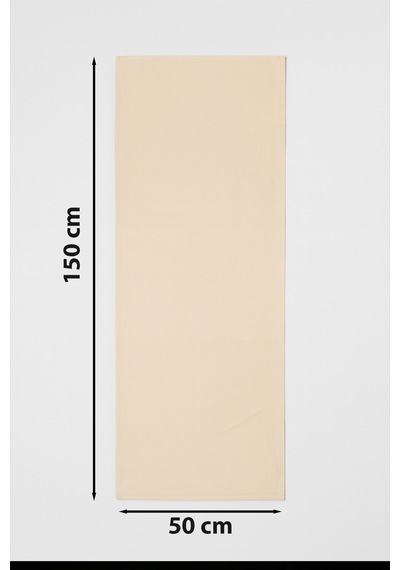 Yunusoğlu Home Krem Keten Şık Masa Runnerı 50x150 Cm Modern Ve Zarif Masa Örtüsü Runner Krem