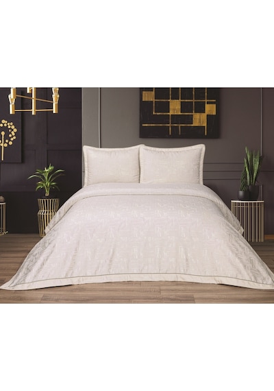 Anna Karina Home Consept Rebecca 3 Parça Pike Takımı / Pique Set Krem