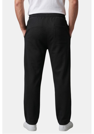 Deep Sea Deepsea Siyah Baggy Style Likralı Lastikli İpli Erkek Spor Pantolon 2600262