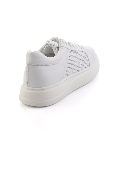 Bambi Beyaz Hakiki Deri Erkek Sneaker E01593027203 Beyaz