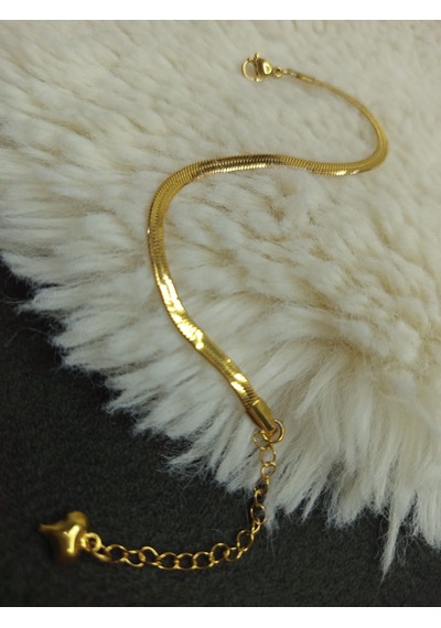 Stainless Steel İtalyan Çelik Bileklik Gold