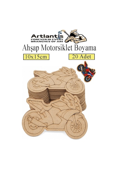 Ahşap Boyama Araçlar 20 Adet 10x15cm Taşıtlar Boyama Figürü Etkinlik Çoçuk Gelişim Motor Beceri Kreş Anasınıfı Sarı