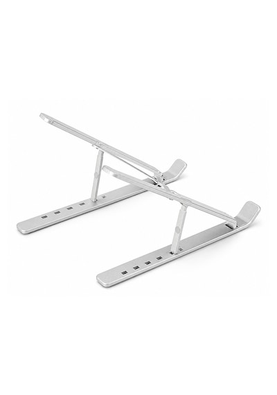 Katlanabilir Ayarlanabilir Alüminyum Alaşımlı Laptop Standı Taşıma Çantalı Gümüş