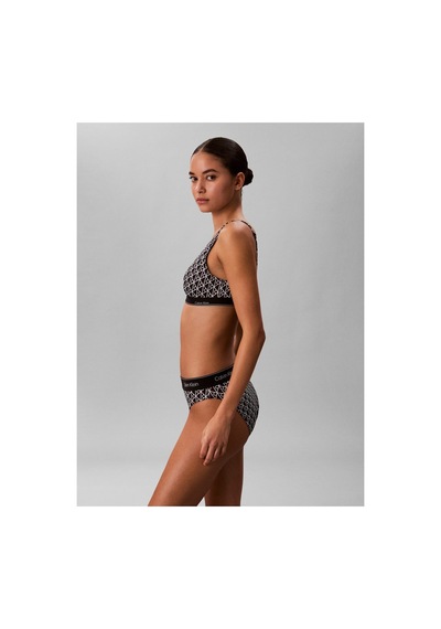 Calvin Klein Kadın Marka Logolu Elastik Bel Bantlı Siyah-beyaz Bikini Altı Lv00q61132 32n-15957 Siyah - Beyaz