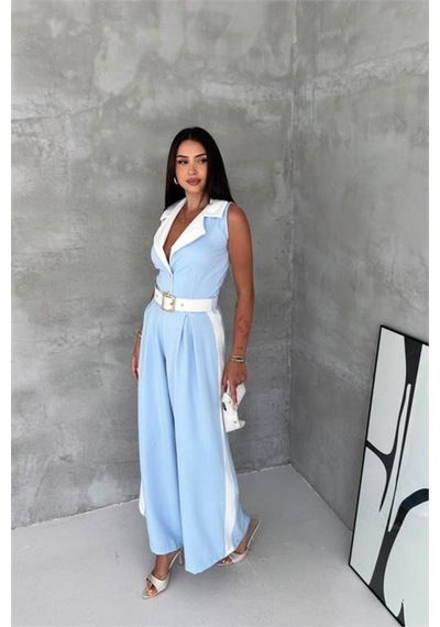 Neşeli Butik Kadın Bebe Mavi Çift Renkli Kemerli Şerit Detaylı Tam Boy Kolsuz Tulum Nbk087 Bebe Mavisi Neşeli Butik Kadın Bebe Mavi Çift Renkli Kemerli Şerit Detaylı Tam Boy Kolsuz Tulum Nbk087 Bebe Mavisi