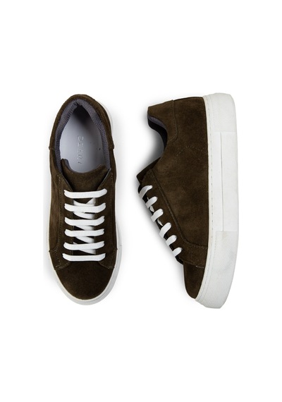 Deery Hakiki Süet Haki Sneaker Kadın Ayakkabı - Z1681Zhakc08 Haki