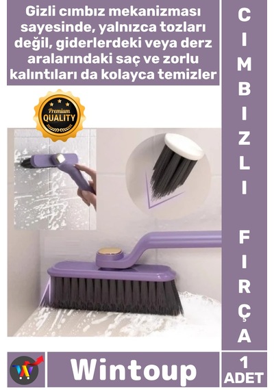Fırça Fayans Derz Pencere Rayı Köşe Toz Giderici Banyo Döner Başlıklı Cımbızlı Temizlik Fırçası