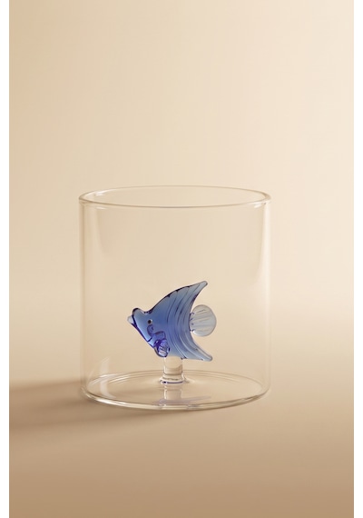 Karaca Fish Balık Temalı Su Bardağı Mavi 320 ML