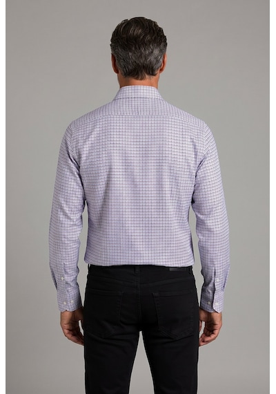 Bisse Bordo Regular Fit Pamuk Paşa Yaka Ekose Gömlek Gmeks0122300223 D25