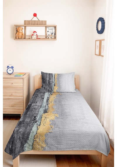 Modern Geometrik Gri Genç Odası Tek Kişilik Pike Takımı - Altın Bej 160x220 Cm Kapitone Yatak Örtüsü Kırık Kıyı Solgunluğu Modern Geometrik Gri Genç Odası Tek Kişilik Pike Takımı - Altın Bej 160x220 Cm Kapitone Yatak Örtüsü Kırık Kıyı Solgunluğu