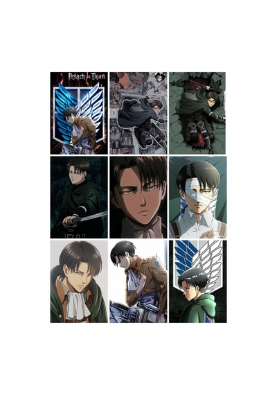 Attack On Titan -levi Ackerman 9 Lu Fotokart Seti