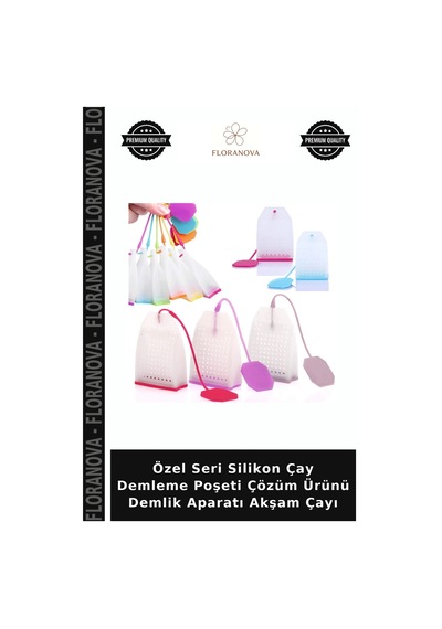 Özel Seri Silikon Çay Demleme Poşeti Çözüm Ürünü Demlik Aparatı Akşam Çayı Çok Renkli