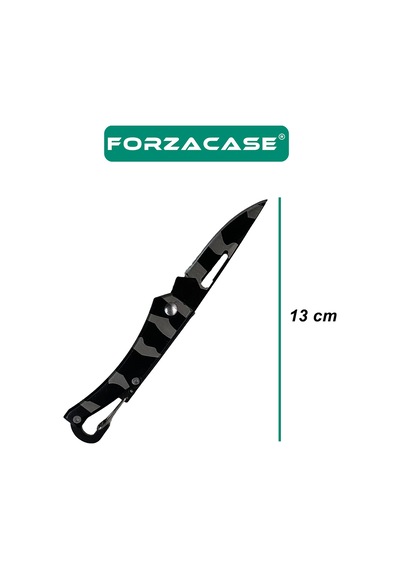 Forzacase Paslanmaz Çelik Ultra Keskin Outdoor Avcılık Kamp Çakısı-fc339 Siyah