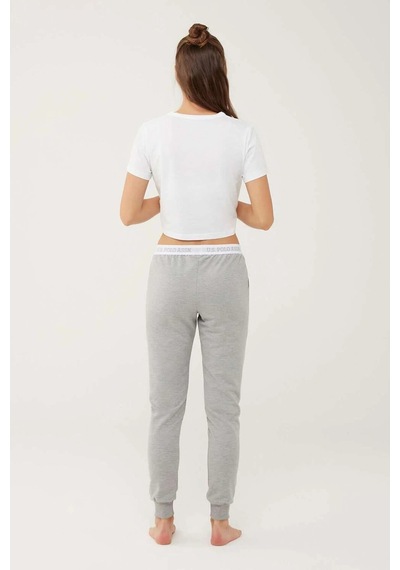 U.S. Polo Assn. Kadın Gri Melanj Pijama Altı 16602