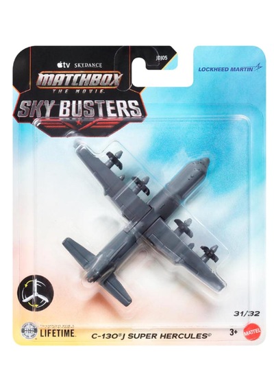 Matchbox The Movie Sky Busters C-130j Super Hercules Siyah