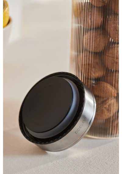 Karaca Ripple Inox Cam Saklama Kabı 450 Ml Beyaz
