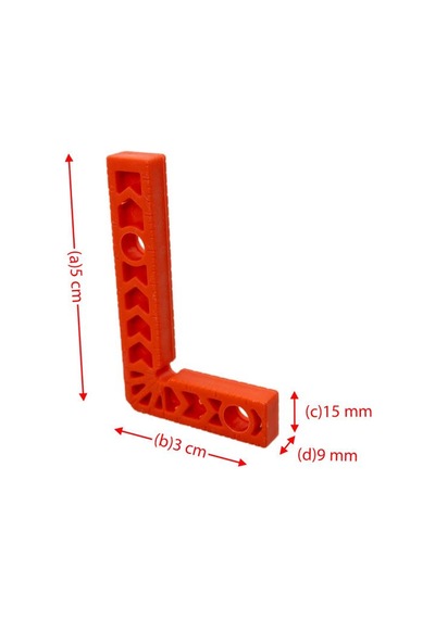 6280 Abs Plastik Gönye 5x3 Cm