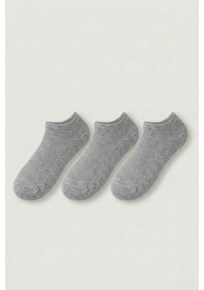 Socketta 3'lü Gri Melanj Erkek Bambu Dikişsiz Esnek Anatomik Topuk Görünmez Sneaker Patik Çorap - Premium Gri Melanj Socketta 3'lü Gri Melanj Erkek Bambu Dikişsiz Esnek Anatomik Topuk Görünmez Sneaker Patik Çorap - Premium Gri Melanj