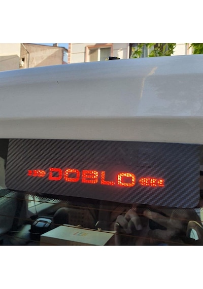 Fiat Doblo Karbon Arka Fren Stop Lambası Sticker 2011-2020