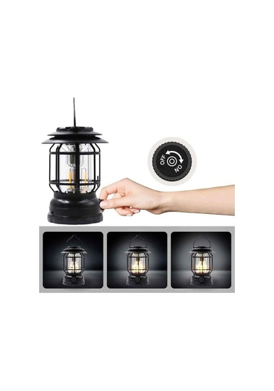 Bluetooth Hoparlör Özellikli Dimerli Led Kamp Lambası Hs66 Çok Renkli