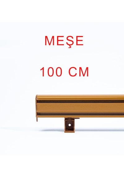 Meşe Dekoratif Perde Alüminyum Dekoratif Ray Kornişi 100 Cm