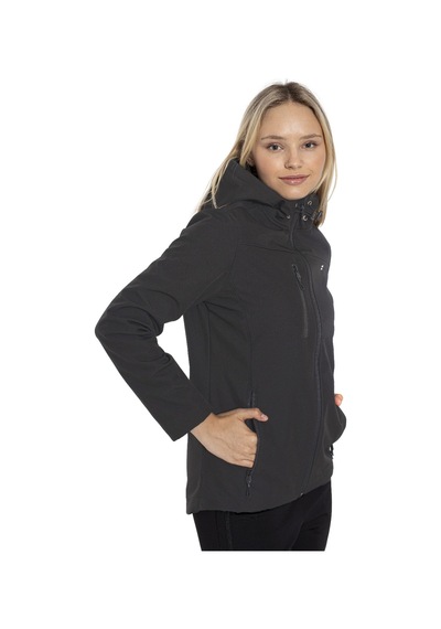 Crozwise Antrasit Kadın Su Geçirmez Softshell Outdoor Mont / Ceket - 5037-06
