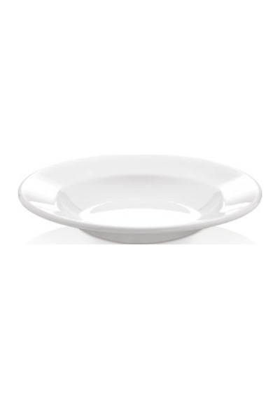 19 Cm Melamin Klasik Çukur Tabak, 12'li Set, Kırılmaz, %100 Melamin Beyaz