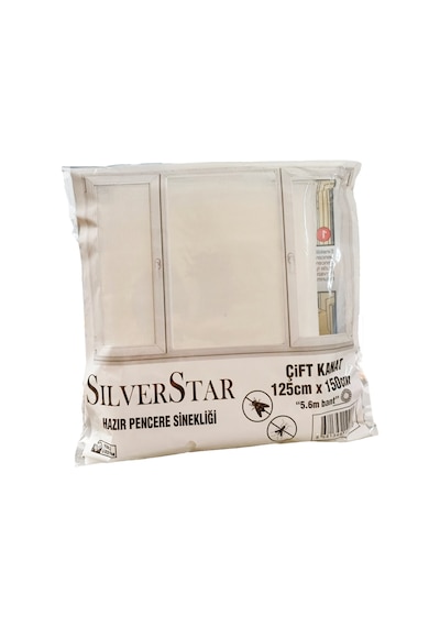 Silverstar Çift Kanat Cırtlı Sineklik Pencere Seti 125x150 Cm