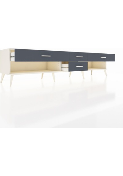 Hyperion Tv Ünitesi 4 Çekmeceli 220x44x51 Aytaşı-antrasit Antrasıt/antrasıt - Aytası Hyperion Tv Ünitesi 4 Çekmeceli 220x44x51 Aytaşı-antrasit Antrasıt/antrasıt - Aytası