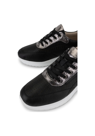 Tamer Tanca Kadın Hakiki Deri Siyah/antrasit Sneakers & Spor Ayakkabı 773 26551 Bn Ayk Y26 Sıyah/antrasıt