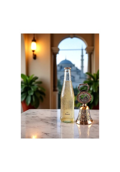 Sultanahmet Temalı Zilli Gazlı İçecek Açacağı Çelik Metal, Çan Şeklinde 11x5 CM