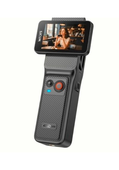 Sjcam C400 Pocket 4k Uhd 3'ü 1 Arada Titreşim Engelleme Çift Ekranlı Vlog Aksiyon Kamerası Siyah