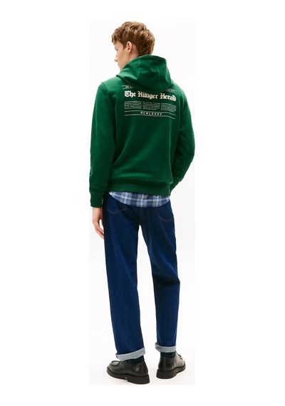 Tommy Hilfiger Hılfıger Herald Grap, Yeşil Erkek Hoodie