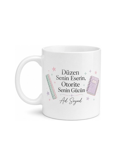 Sınıf Annelerine Özel Düzen Sağlayıcı Otoriter Kupa Bardak Hediye Beyaz / Çok Renkli