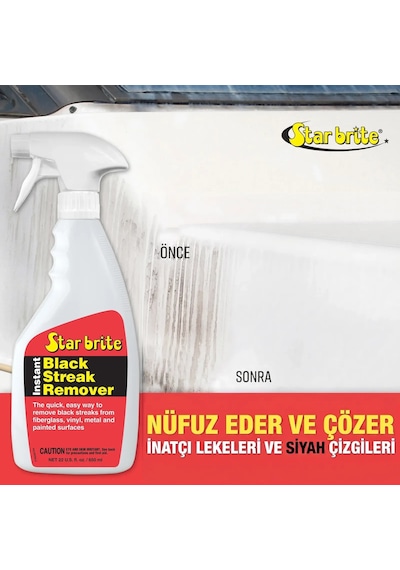 Starbrite - Siyah Leke Ve Akıntı Giderici Sprey 650 Ml : Teknenizdeki Ve Karavanınızdaki Çirkin Siyah Çizgilere Temas Ettiği Anda Son Verin