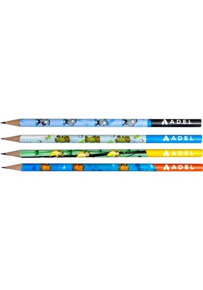 Adel Shark Kurşun Kalem - 6 Adet Çok Renkli