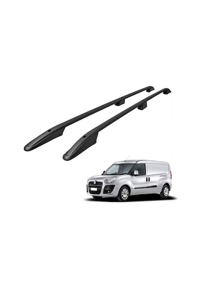 Fiat Doblo 2 Maxi Tavan Çıtası Port Bagaj Taşıyıcı Uzun Siyah 2010 / 2015