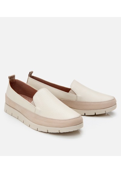 Hotiç Kadın Deri Bej Loafer