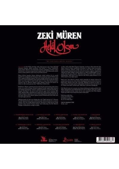 Zeki Müren Helal Olsun Renkli Plak Lp Plak