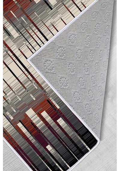Rovigo Home Dijital Baskı Yıkanabilir Kaymaz Taban Salon Halısı Rvg0389 Bordo